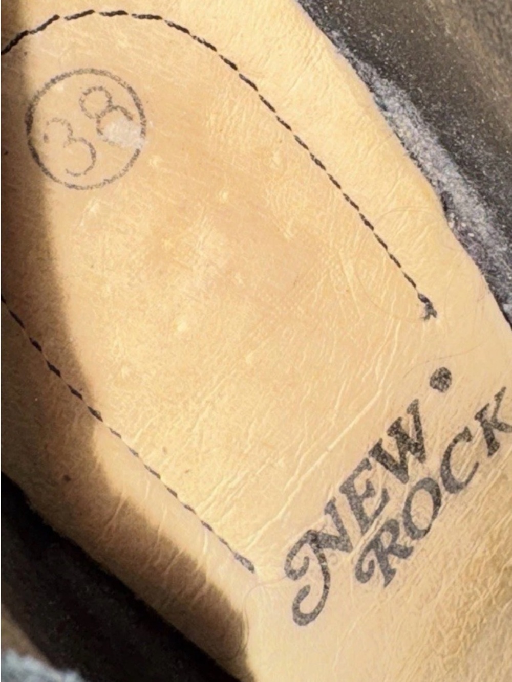 RARE - Y2K Vintage Black New Rock Platform Leather Boots Size 38 W  Or 5UK - Picture 14 of 15